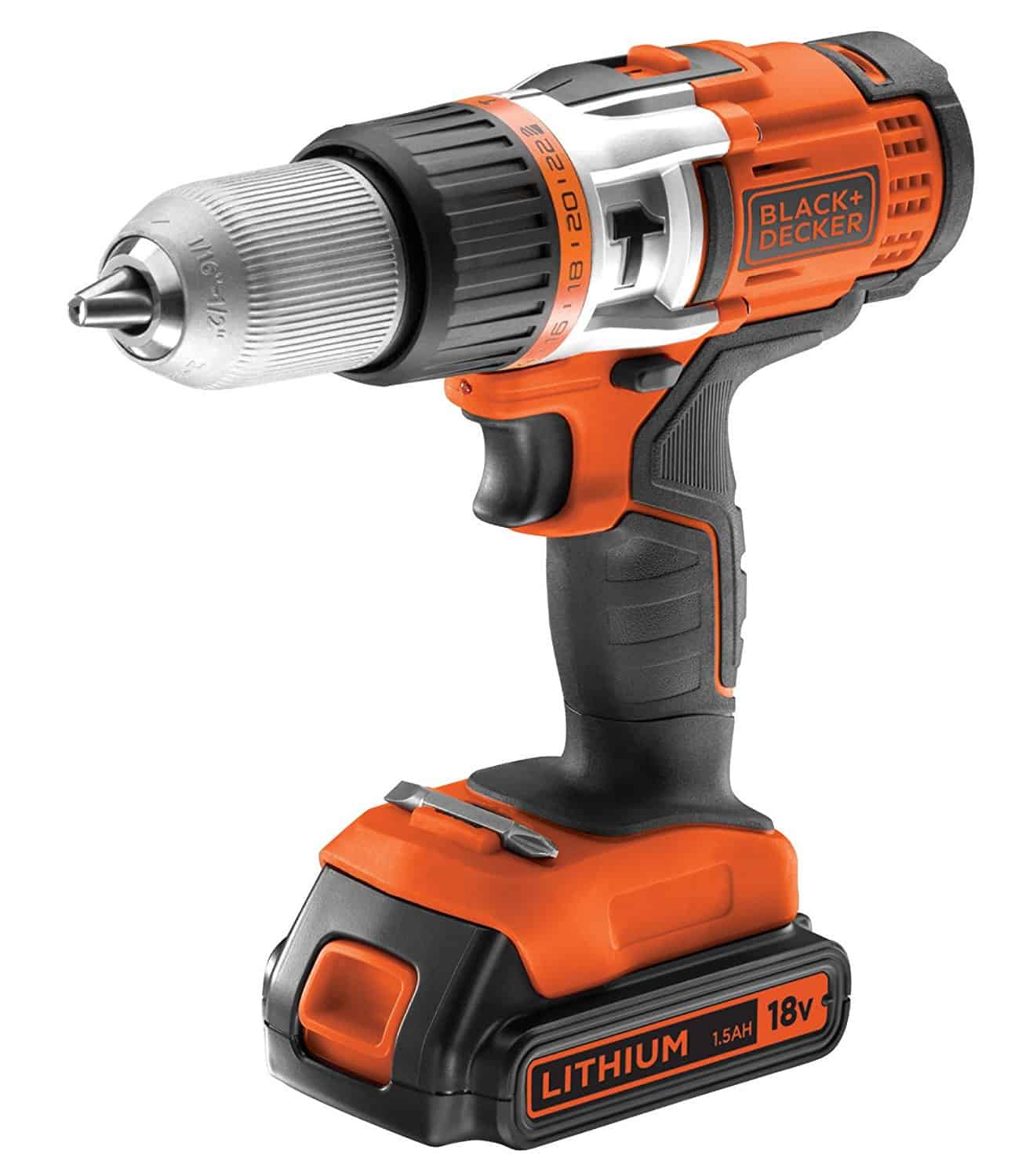 Black und Decker Akkuschrauber 18V / 1,5 Ah + Schlagwerk